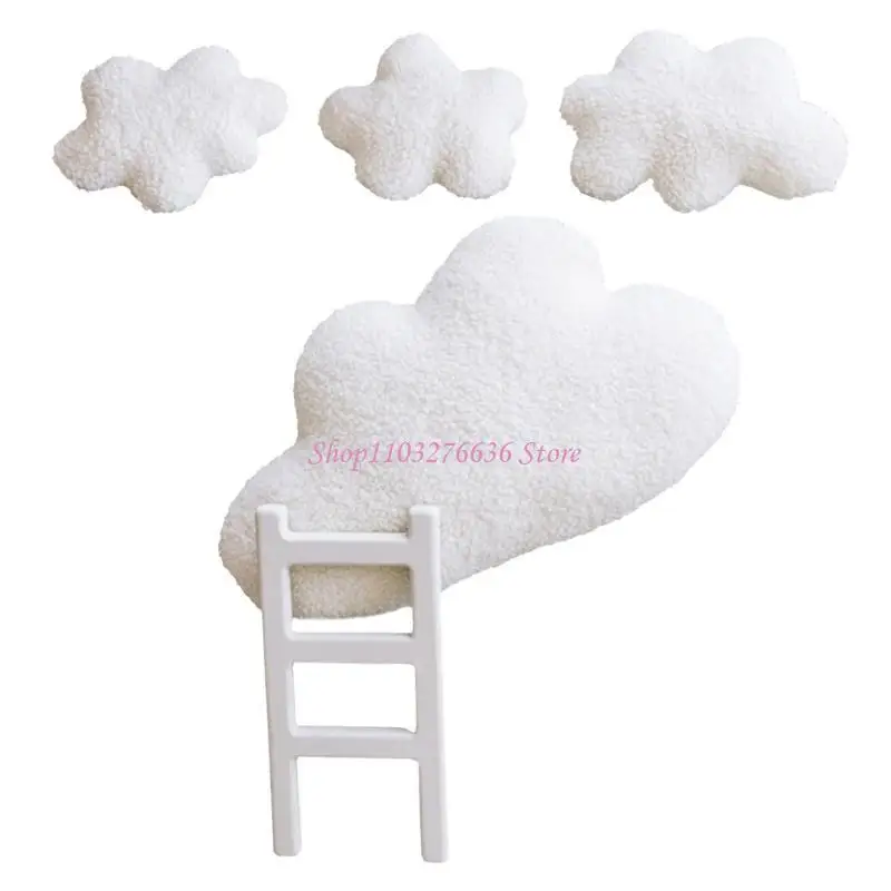 Juego accesorios fotografía bebé diseño nube y escalera casa/estudio - imagen 2