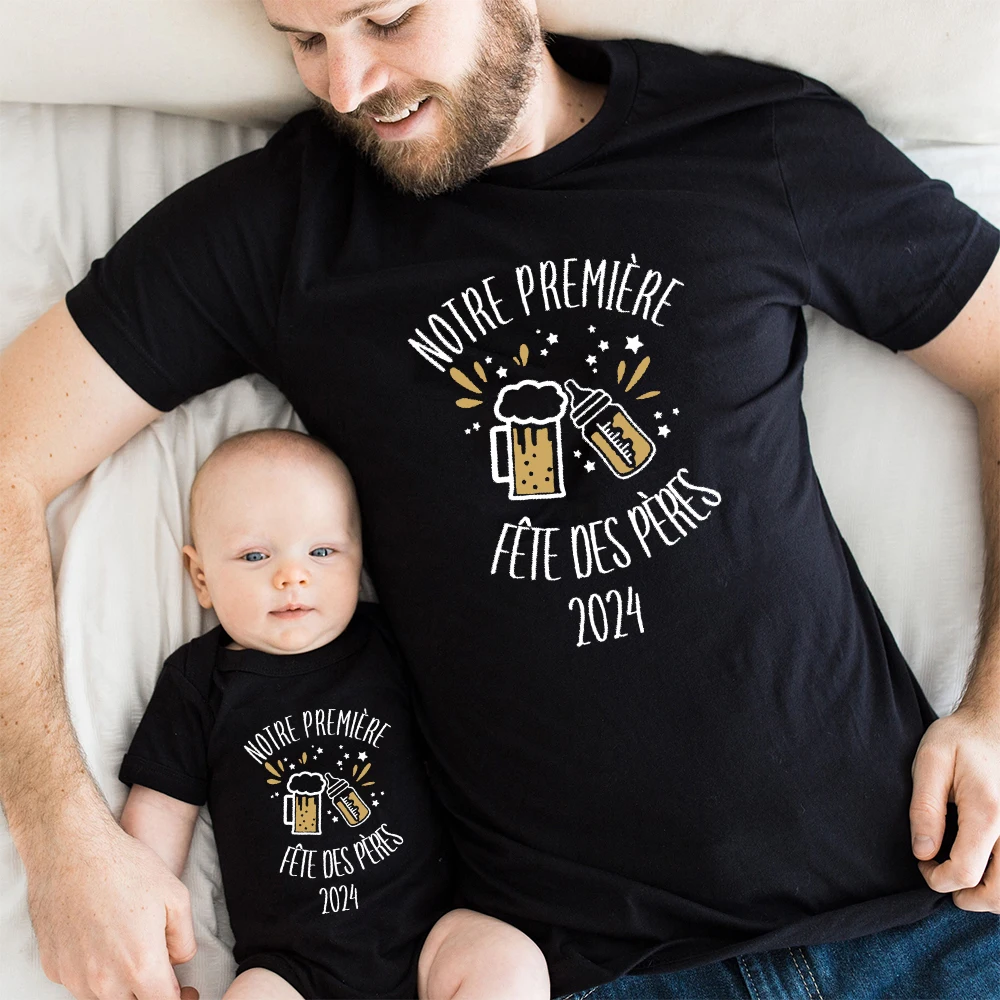 Conjunto padre e hijo a juego para Día del papá con bebé incluido - imagen 3