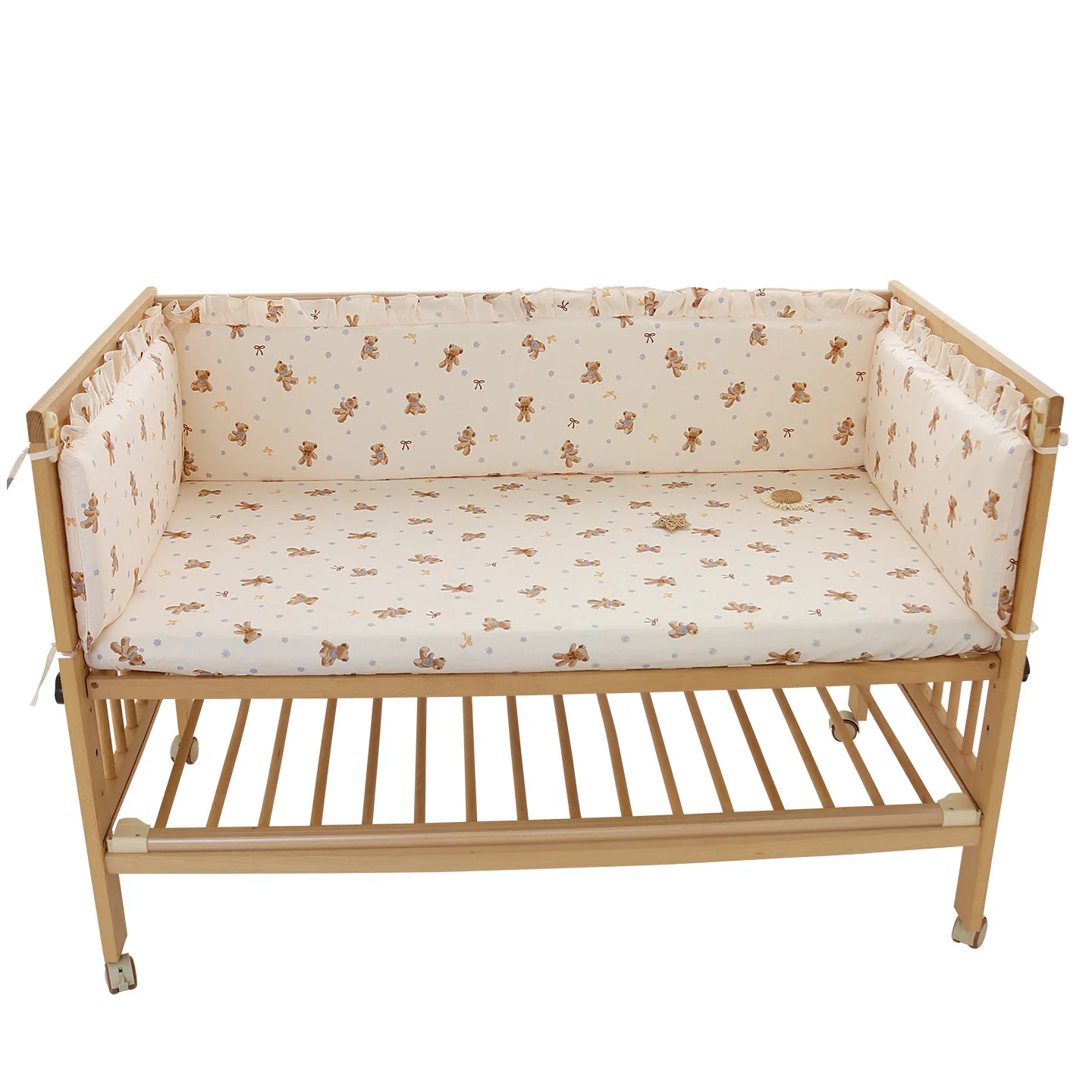Juego de 5 unidades de cama suave para cuna de bebé, Protector de parachoques para cuna de recién nacido, cojín decorativo para habitación de niños, colección de ropa de cama para niños pequeños para mayor comodidad - imagen 4