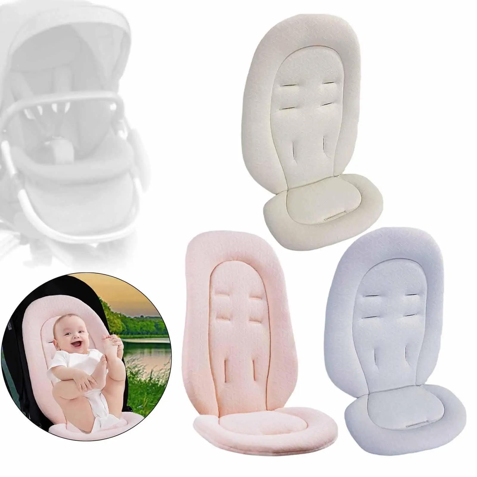 Stroller Seat Pad Non Slip Cushion Breathable Soft Trolley Mattres