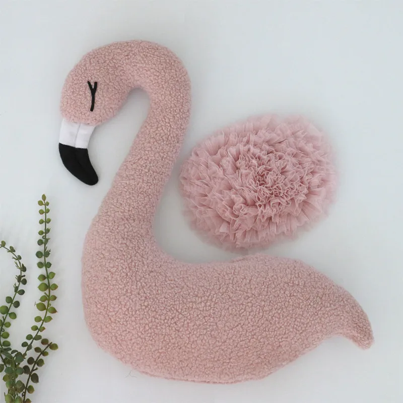 Almohada de modelado rosa estilo flamenco para recién nacidos - imagen 4