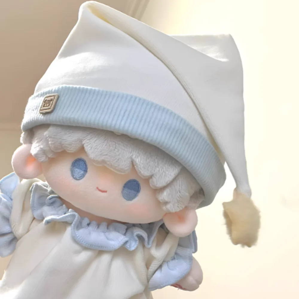 Juego pijama algodón para muñeca con gorro de estrella - imagen 3
