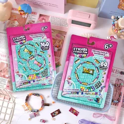 Pulsera de pegatinas con cuentas para niñas, manualidades creativas