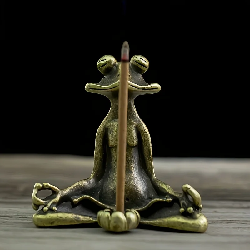 Escultura de rana en latón para habitación infantil, estilo decoración - imagen 2