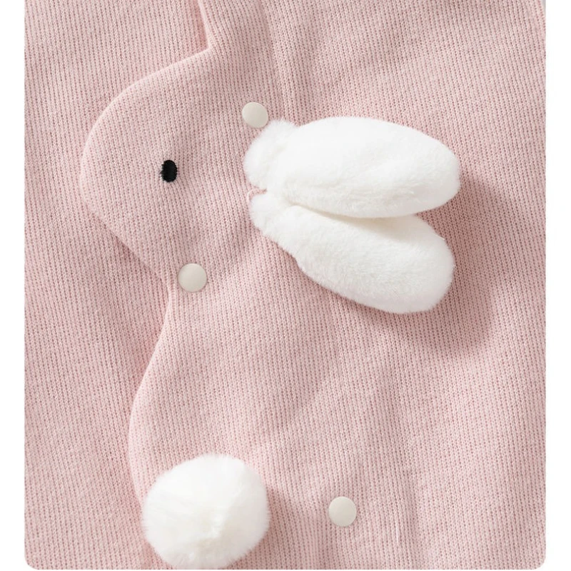 Conjunto cómodo de otoño para niña, pantalones con tirantes de conejito bonito y camiseta a rayas, conjunto de 2 piezas, mameluco de manga larga para Halloween - imagen 5