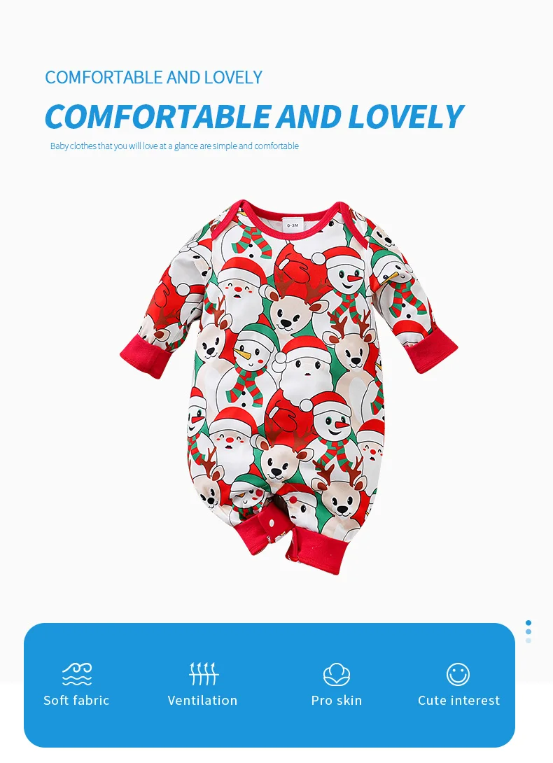 Mameluco de bebé Navidad con estampado de Papá Noel