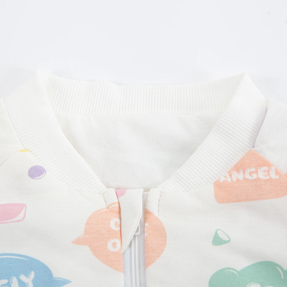 Saco de dormir 100% de algodón para bebé, ropa de dormir suave con estampado de palabras de alabanza para niños, sacos de dormir finos para Otoño e Invierno para niñas y niños - imagen 3