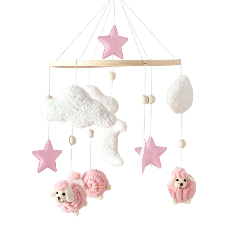 Alpaca Montessori redonda – Juego de emparejar con colgante nube - imagen 4