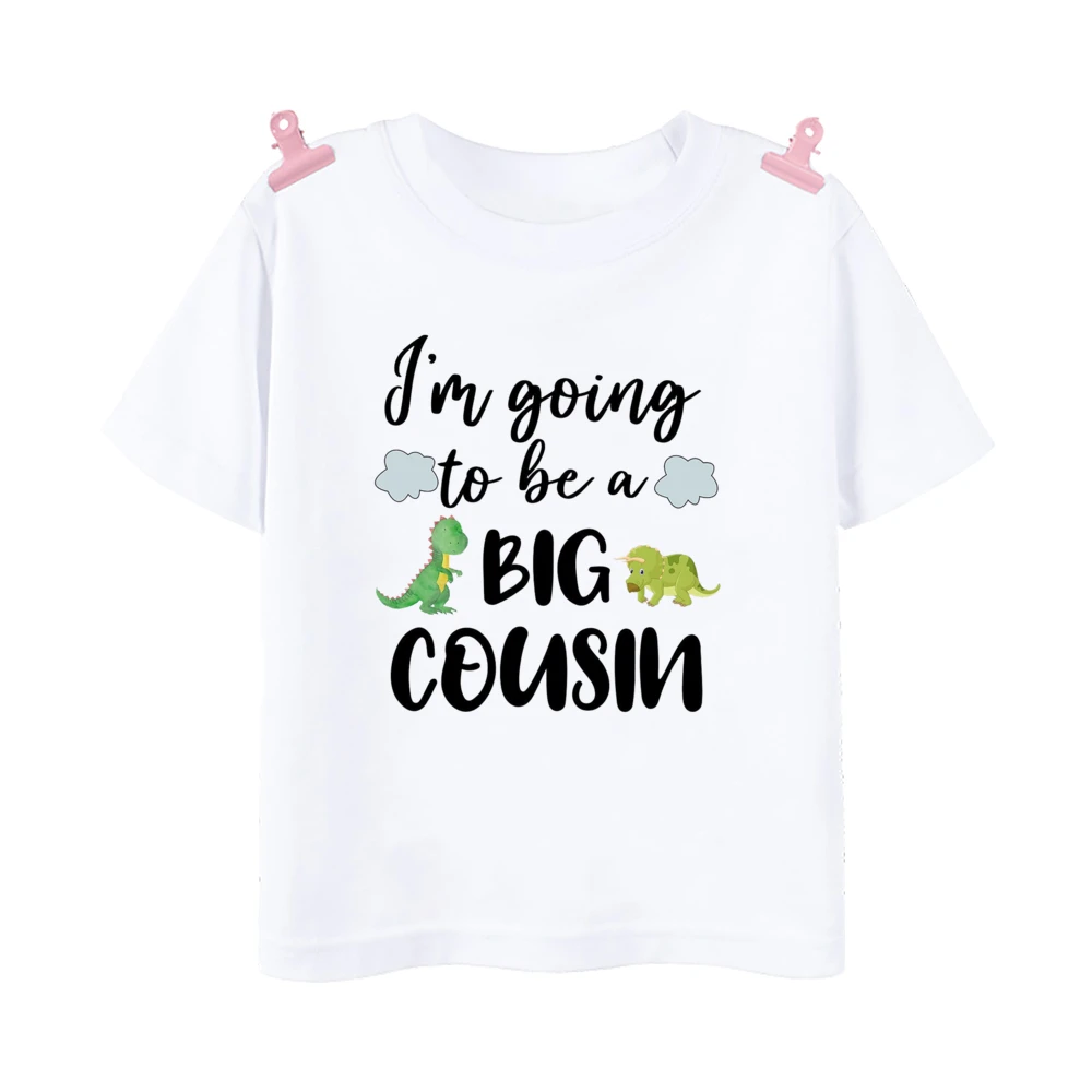 Camiseta de dinosaurio I'm To Be A Big Cousin, Idea de anuncio de bebé para Nephew, camiseta de dinosaurio para niños, camisetas A juego de Cousins - imagen 5