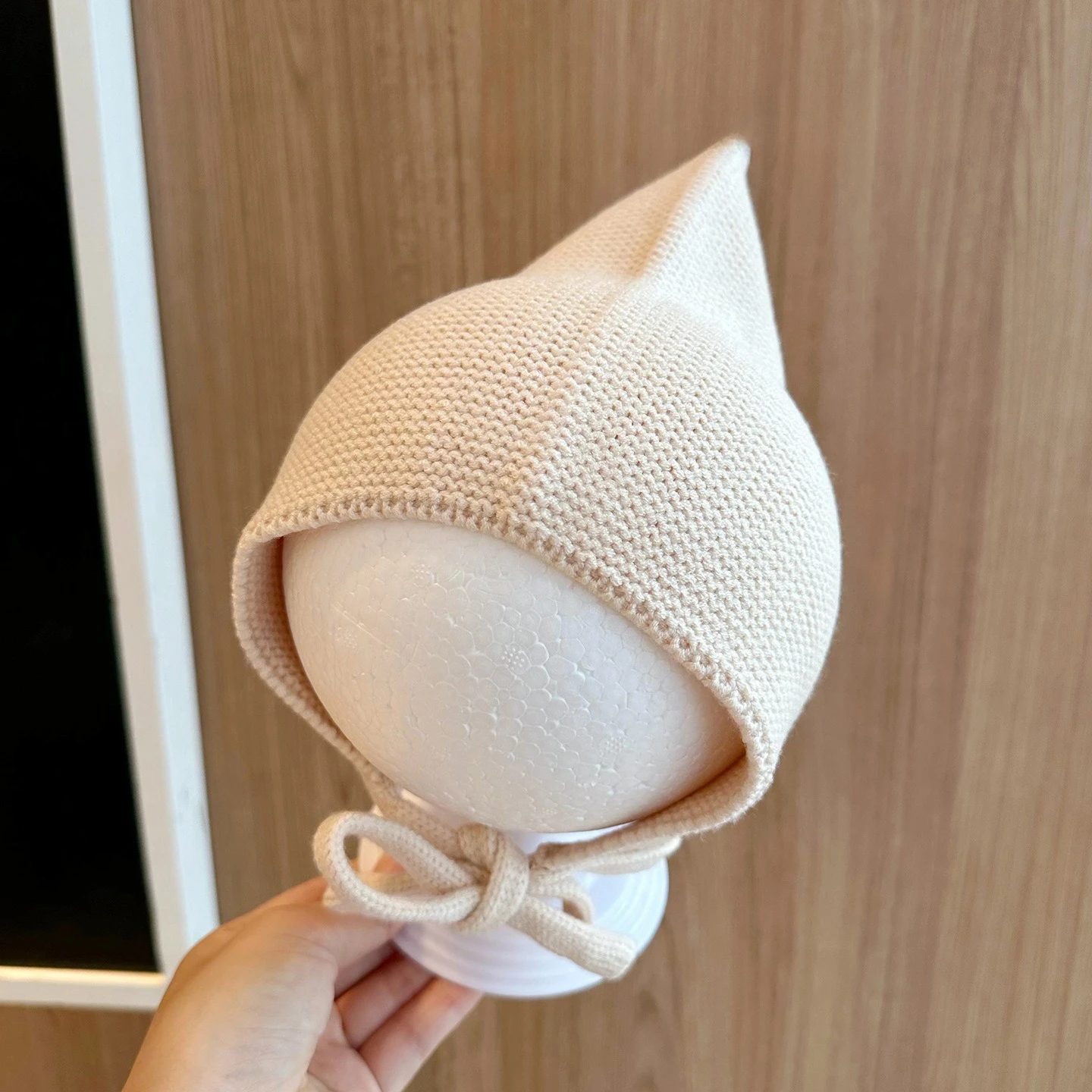 Otoño/Invierno, gorro tejido para bebés, niños y niñas, gorro cálido grueso sólido para niños, gorro con protección para los oídos, gorro para niños de 3 a 18 meses - imagen 5
