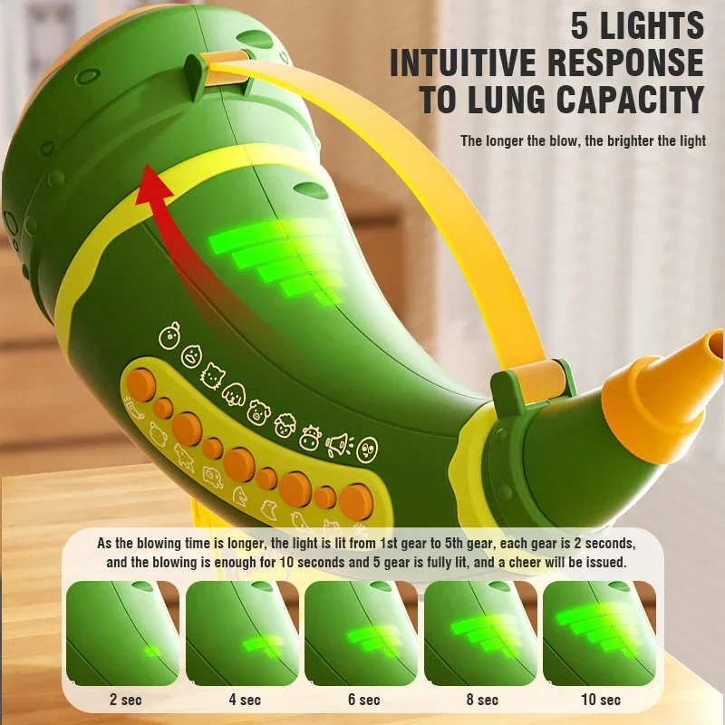 Trompeta con sonido de animales para niños, instrumento Musical de juguete para niños, juguetes educativos Montessori para edades tempranas, regalo para niños - imagen 4