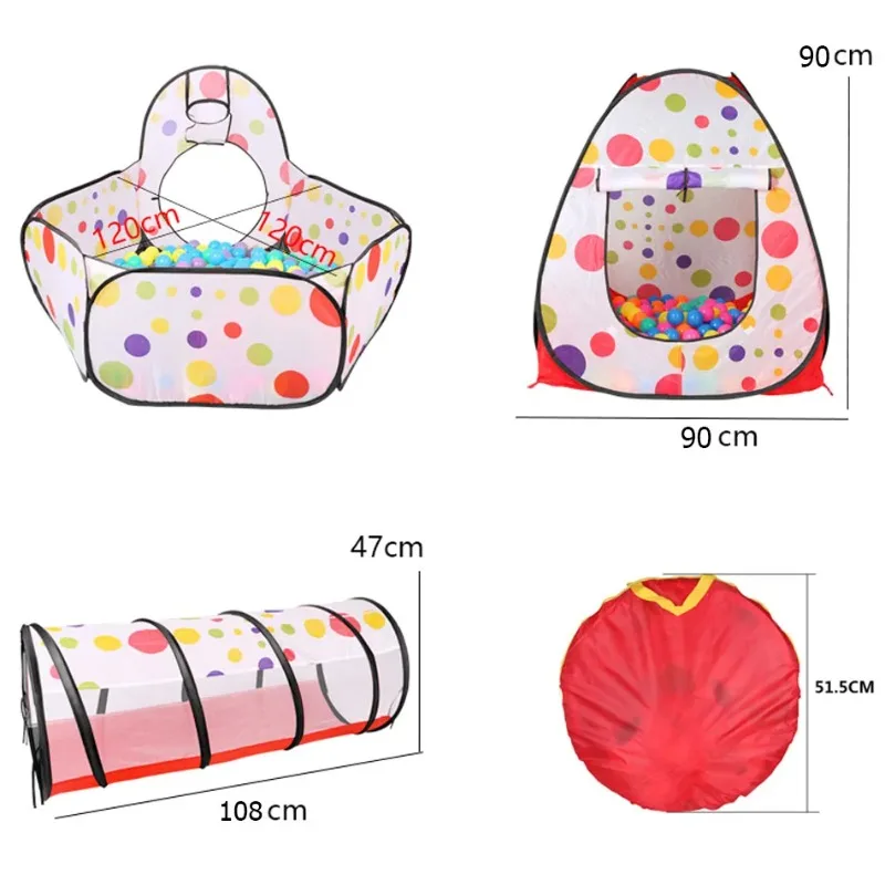 IMBABY Piscina de pelotas multifunción con túnel y tienda para bebés - imagen 3