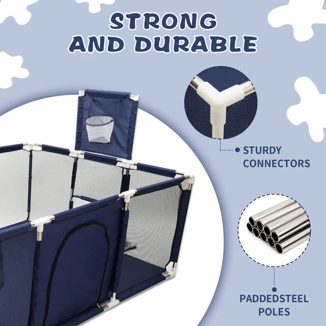 Protección para bebés y niños pequeños, valla de juegos interior, parque infantil al aire libre, valla para caminar para niños en casa, parque infantil para bebés - imagen 5