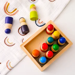 Juego Montessori de madera de haya para niños – Bloques educativos