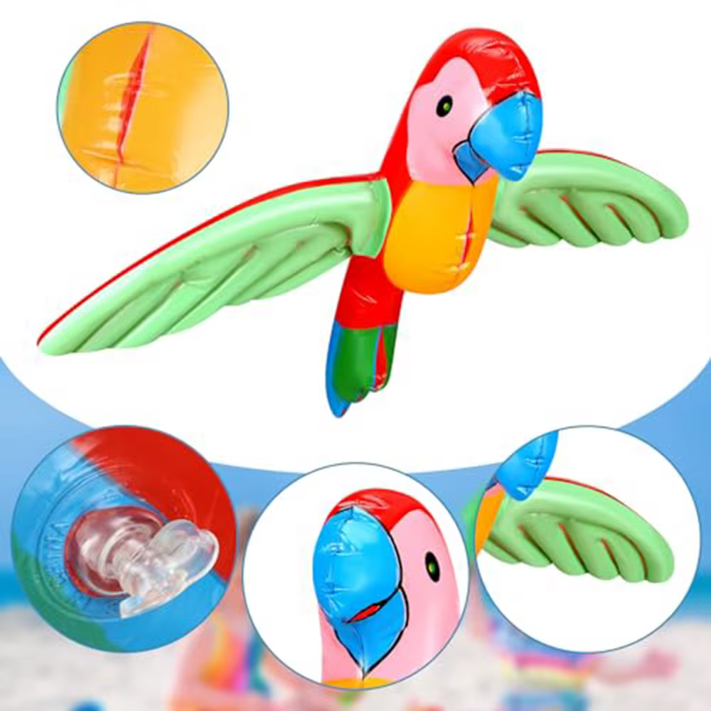 Loro inflable de PVC para niños – Playa y juegos al aire libre - imagen 3
