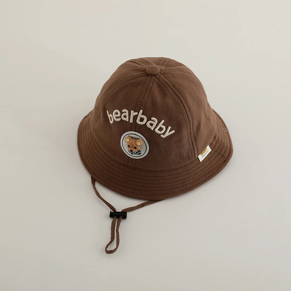 Lindo bebé oso niños sombreros de cubo para niños niñas Primavera novedad de verano sombrero fino para el sol gorra Panamá senderismo pesca sombrero gorras de pescador - imagen 3