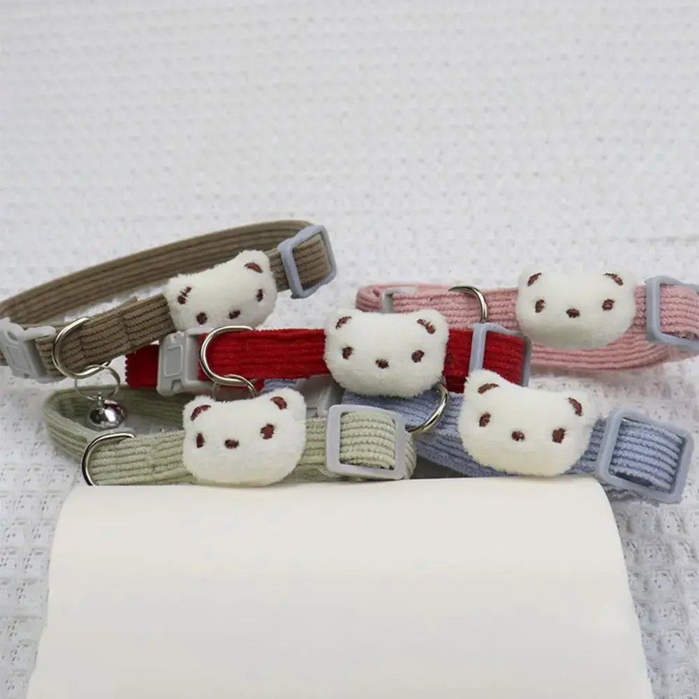 Precioso Collar para mascotas, Collar ajustable de estilo de dibujos animados suave para mascotas con campana, Collar ajustable para perros pequeños y gatos, suministros para mascotas - imagen 3