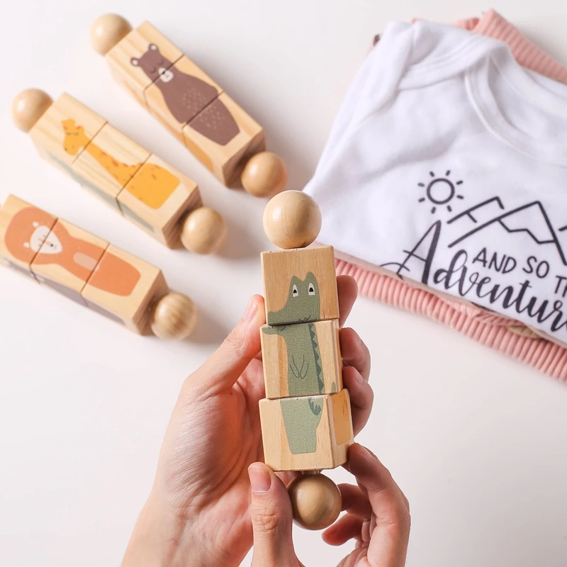 Juguete Montessori de madera para bebé: campana y sonajero musical - imagen 5