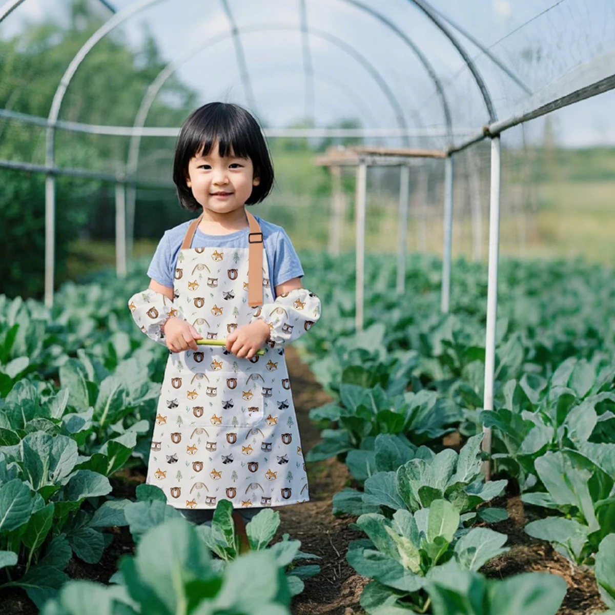 Elinfant-delantal impermeable para Chef para niños, babero con bolsillo frontal, delantal para niños y niñas, artesanía de cocina, delantal para niños, pintura de cocina, Baberos de alimentación