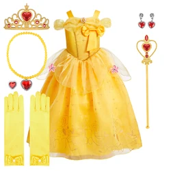 Vestido Bella para niñas - Disfraz de princesa en fiestas 3-10 años