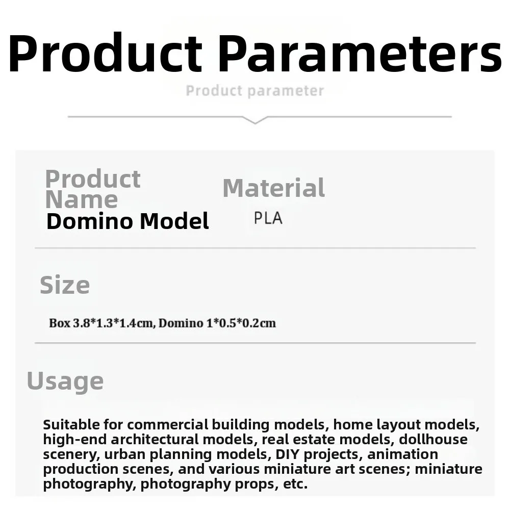1 Juego nuevo 1:12 casa de muñecas miniatura Domino modelo Dot Mini edificio blanco y negro aprendizaje PLA dominó juego de mesa - imagen 3