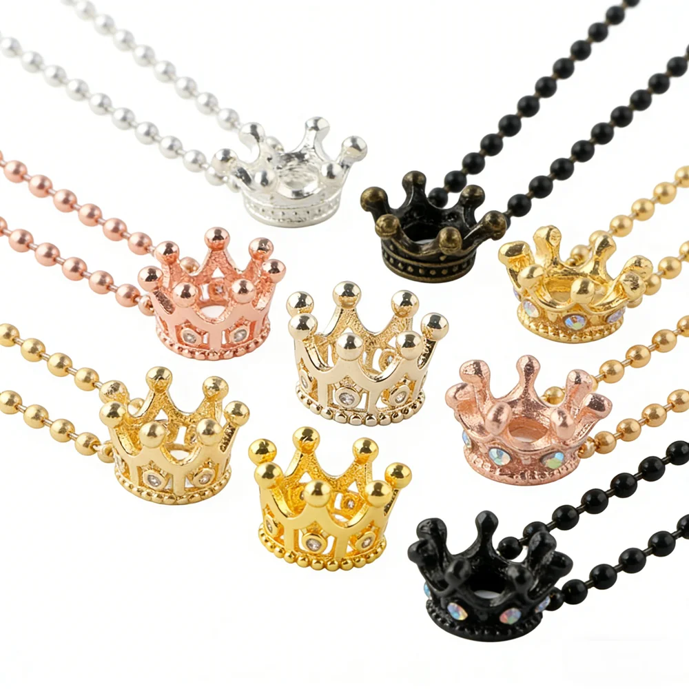 Cuentas metálicas vintage con diseño corona imperial para manualidades - imagen 5