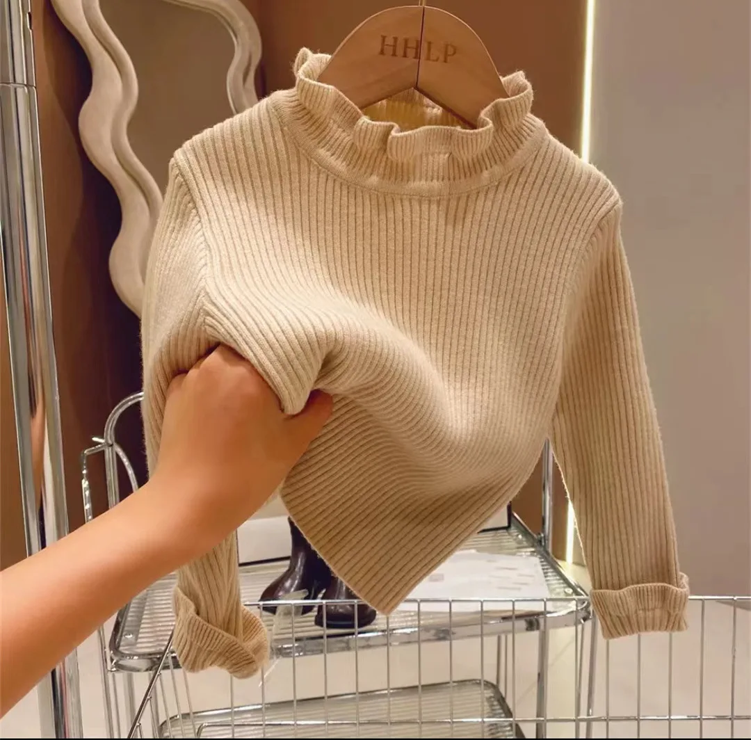 0-7Y otoño nuevo suéter para niñas, suéteres tejidos para niños, prendas de punto para niños, Jersey de algodón de manga larga para niños, Tops - imagen 5