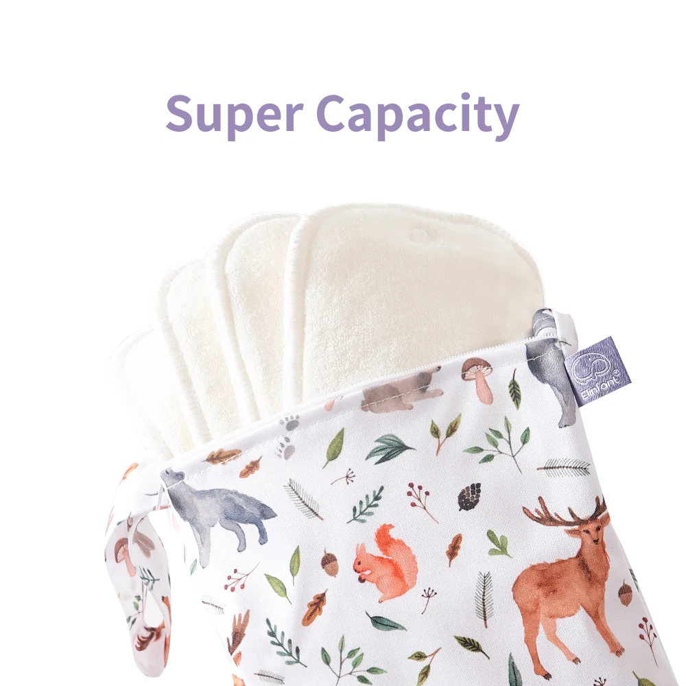 Elinfant-Juego de 2 uds. De bolsa seca para pañales PUL impermeable, 18x25cm, insertos para pañales, Mini bolsa para pañales húmedos a la moda - imagen 3