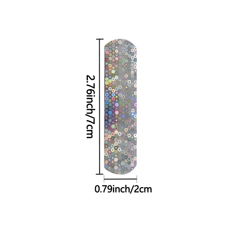 50 unids/set tirita de Color holográfica yeso adhesivo para vendaje de heridas tiras de primeros auxilios vendajes adhesivos de PE impermeables - imagen 3
