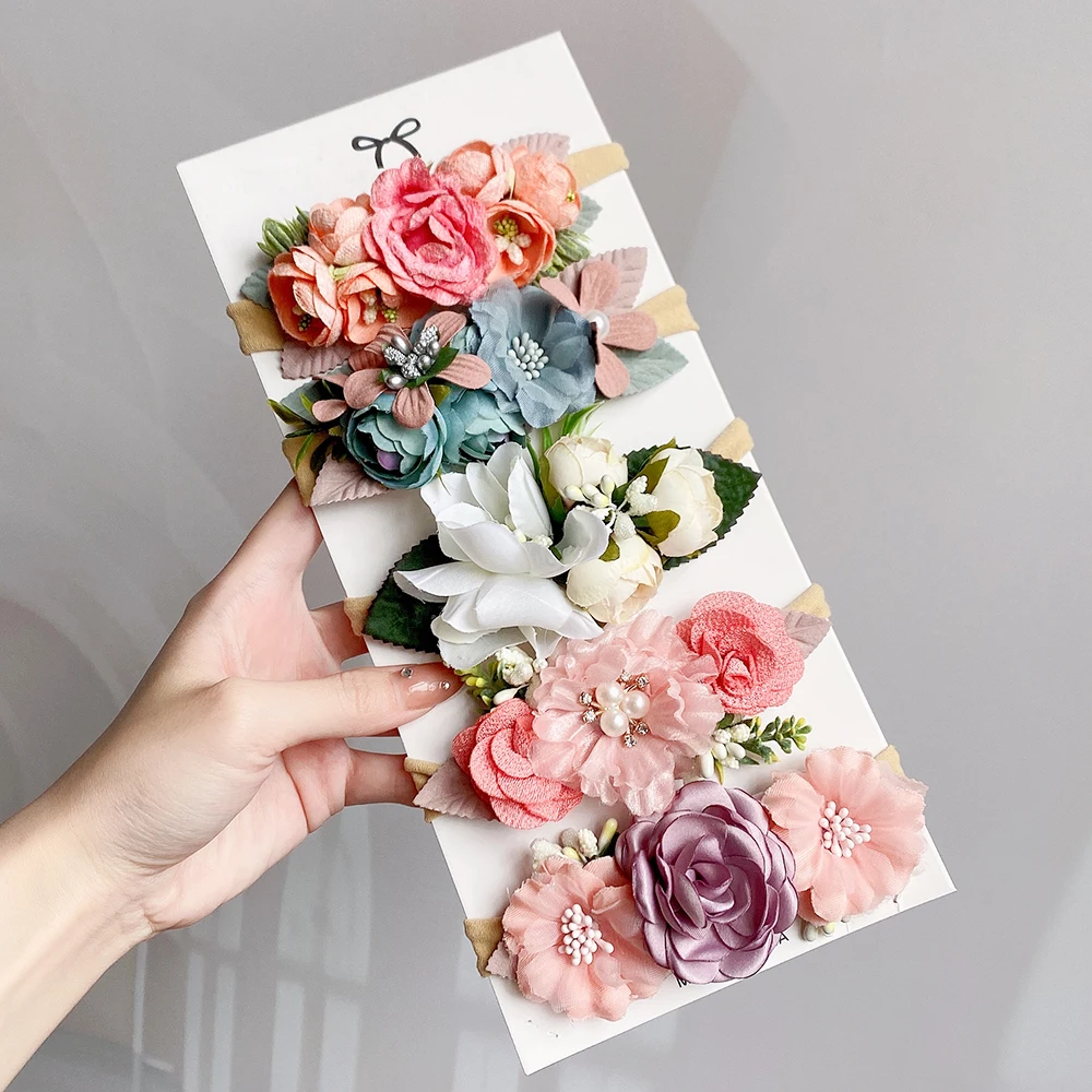Diademas florales elásticas para bebé y niña, cómoda - imagen 4