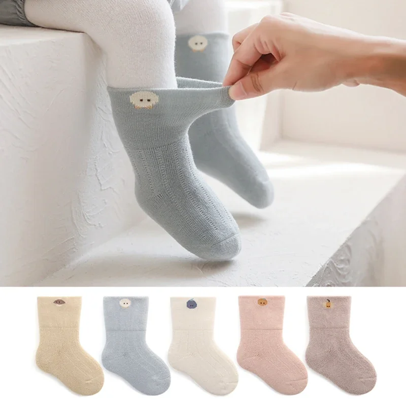 Bonitas zapatillas térmicas de algodón para dormir en casa, medias gruesas y cálidas para invierno, calcetines para bebés, niños y niñas, 2023