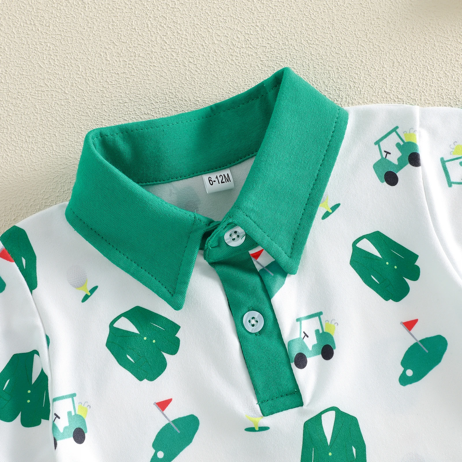 Conjunto de verano bebé: camiseta manga corta carrito de golf y shorts - imagen 4