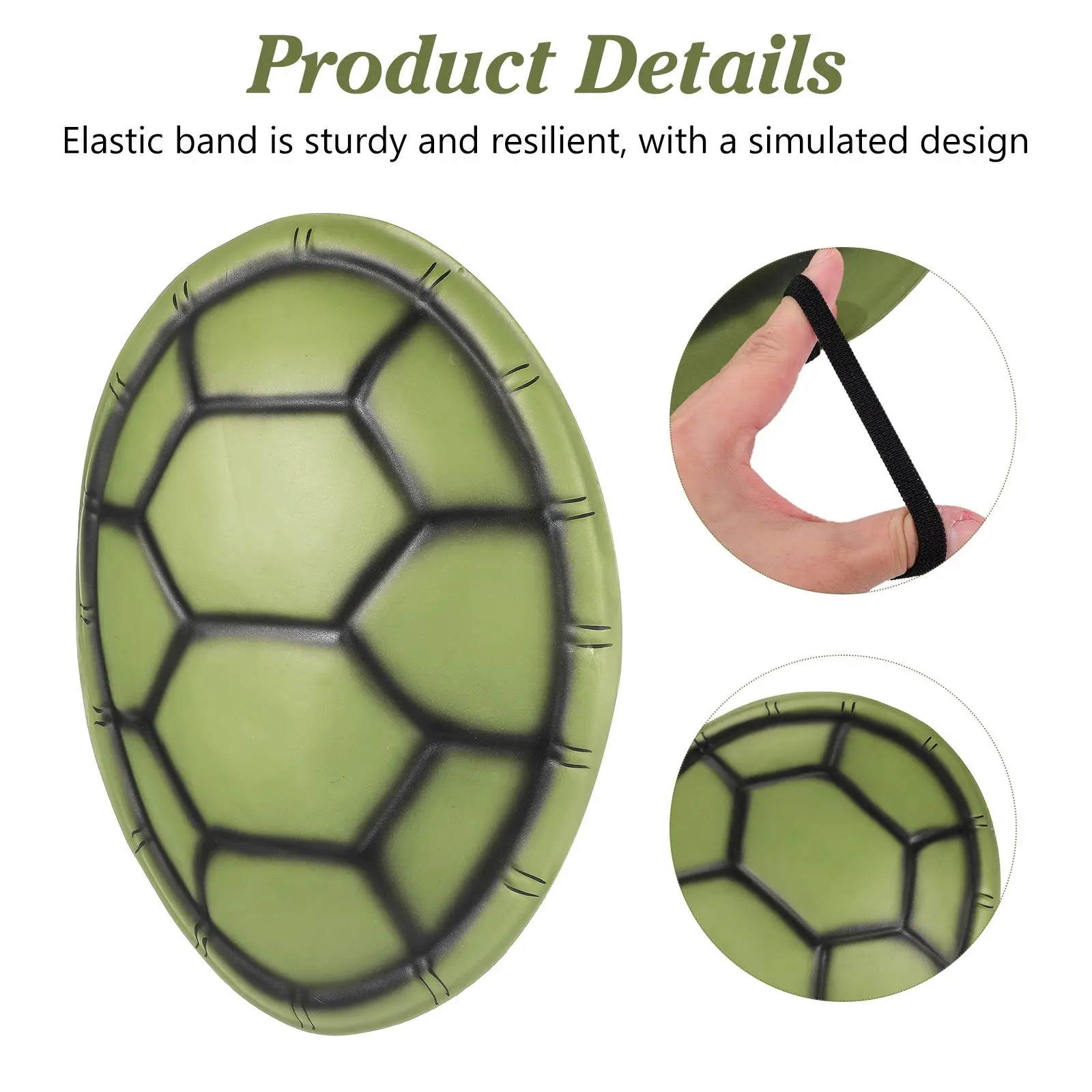 5 uds. De accesorios de concha de tortuga, conchas de tortuga, disfraz falso, juego de graduación de Halloween - imagen 2