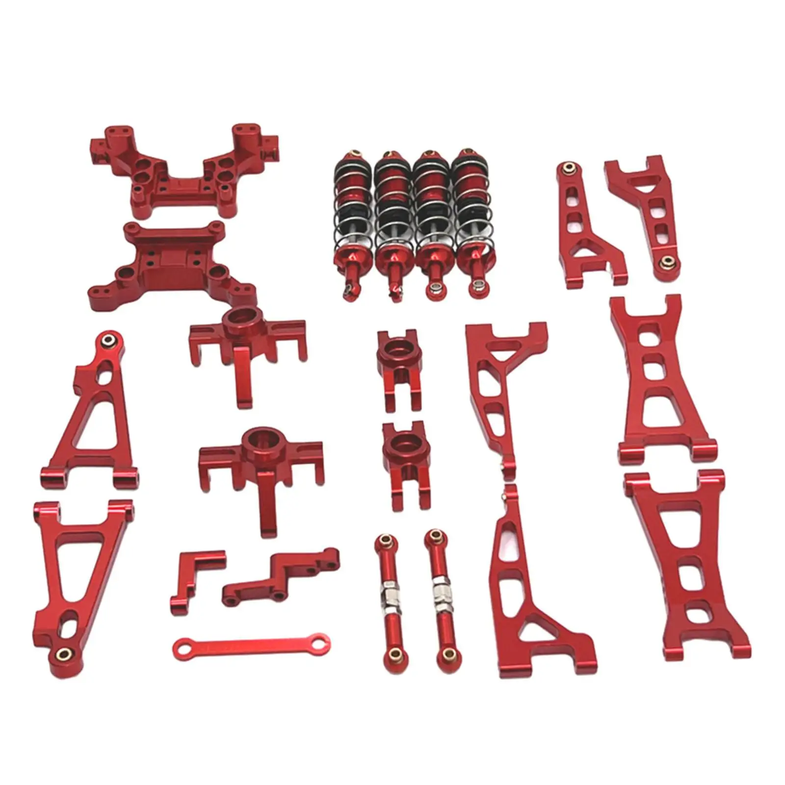 1/16 RC Car Complete Set Replacements Parts Front Steering Tie Rod Rear Lower Swing Arm for Mjx 16208 16207 Trucks Modification