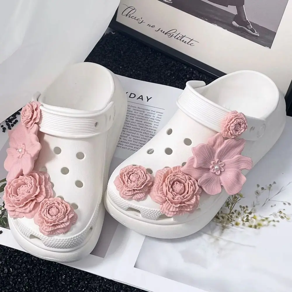 Dijes con flores para zapatos de playa – Hebilla desmontable - imagen 2