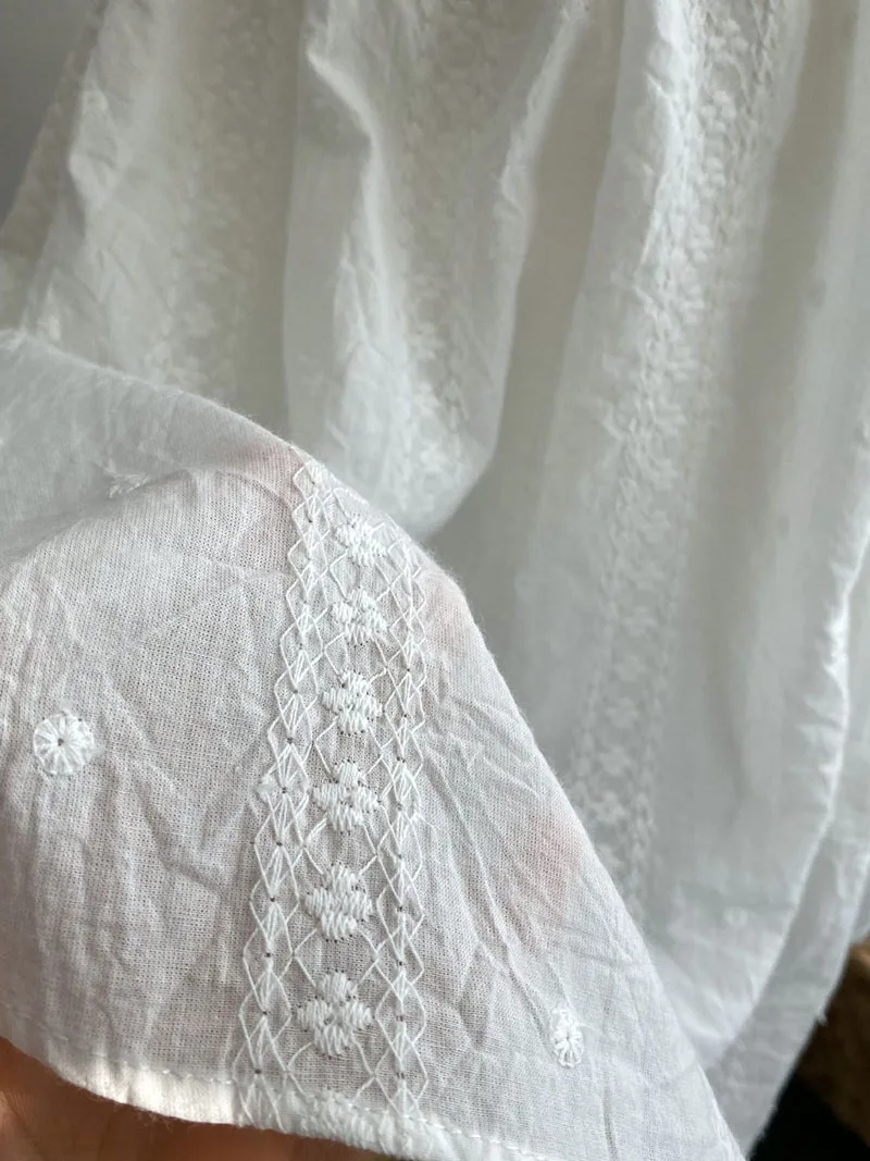 Vestido de algodón para niño verano bordado floral - imagen 3