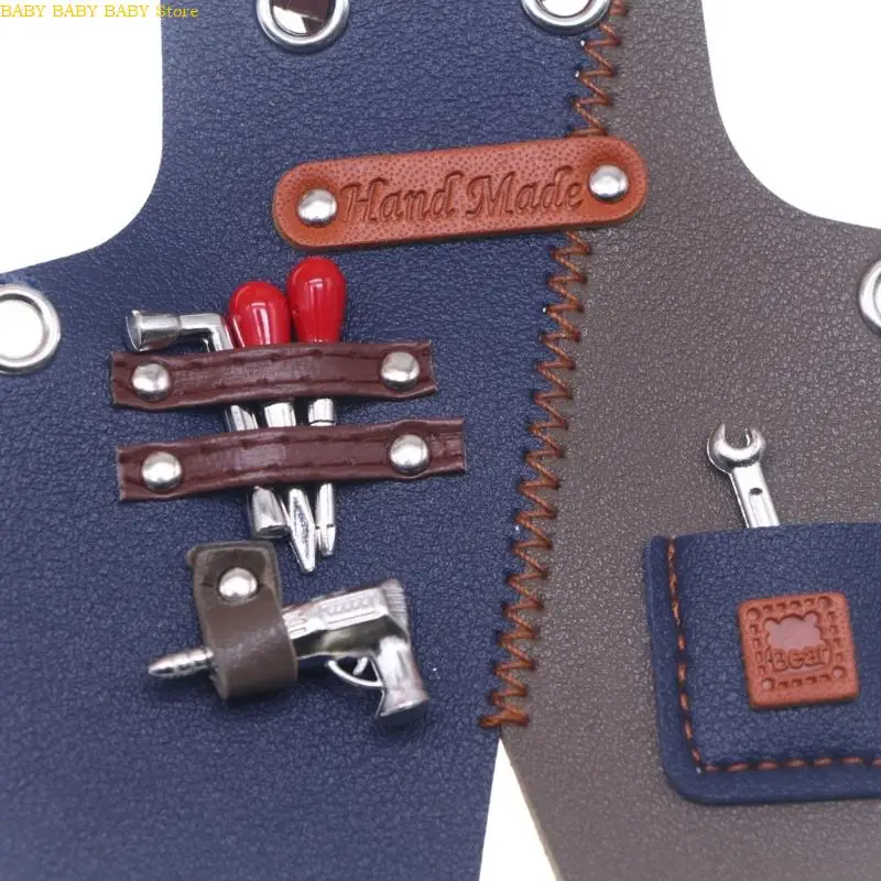 Q81A Hecho a mano muñecas colores fáciles juego rol tela PU fácil para exhibiciones casas muñecas en - imagen 3