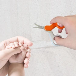 Cortauñas para bebé recién nacido, tijeras largas de seguridad prácticas, cortador de manicura, tijera especial, herramientas de cuidado para bebés, accesorios