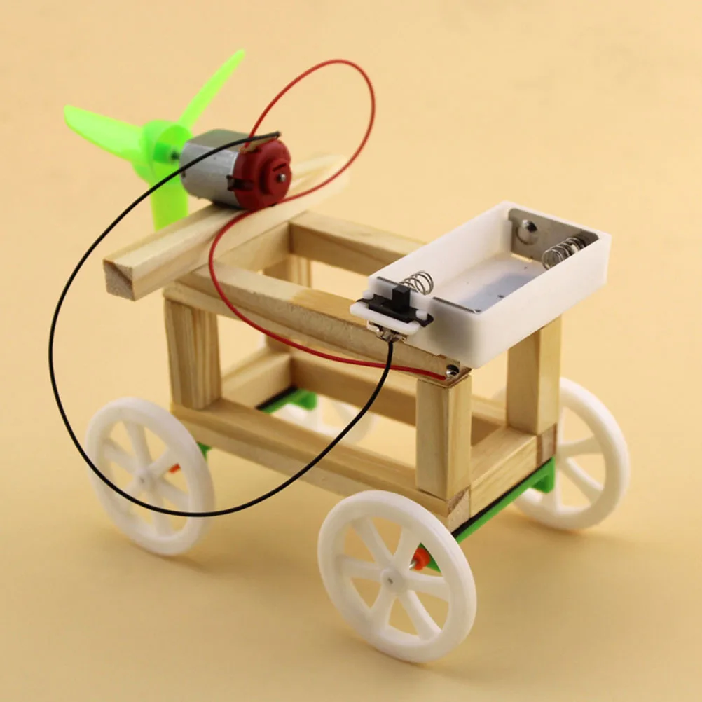 Mini Kit educativo de montaje de coche con energía eólica DIY, regalo de experimento científico de aprendizaje, coche con energía eólica DIY