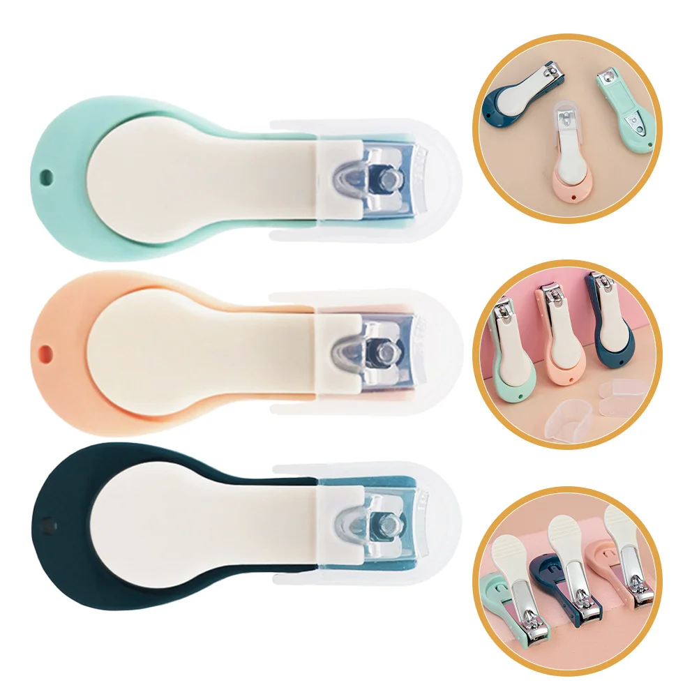 Cortauñas plegable para bebés, fácil de usar, seguro para bebés, niños pequeños, regalo para nuevos padres experimentados, 3 uds. - imagen 3