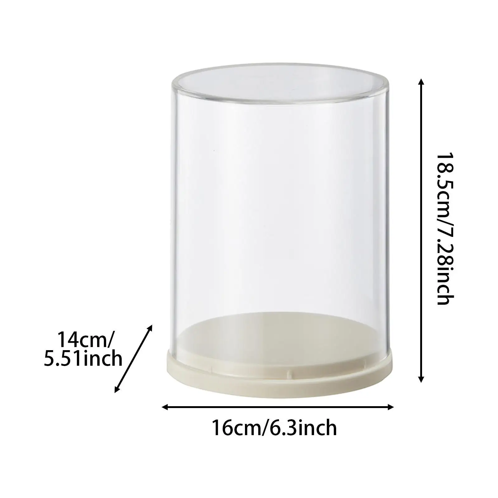 2Pcs Clear Display Case Clear Doll Display Stand for Toy Perfume 