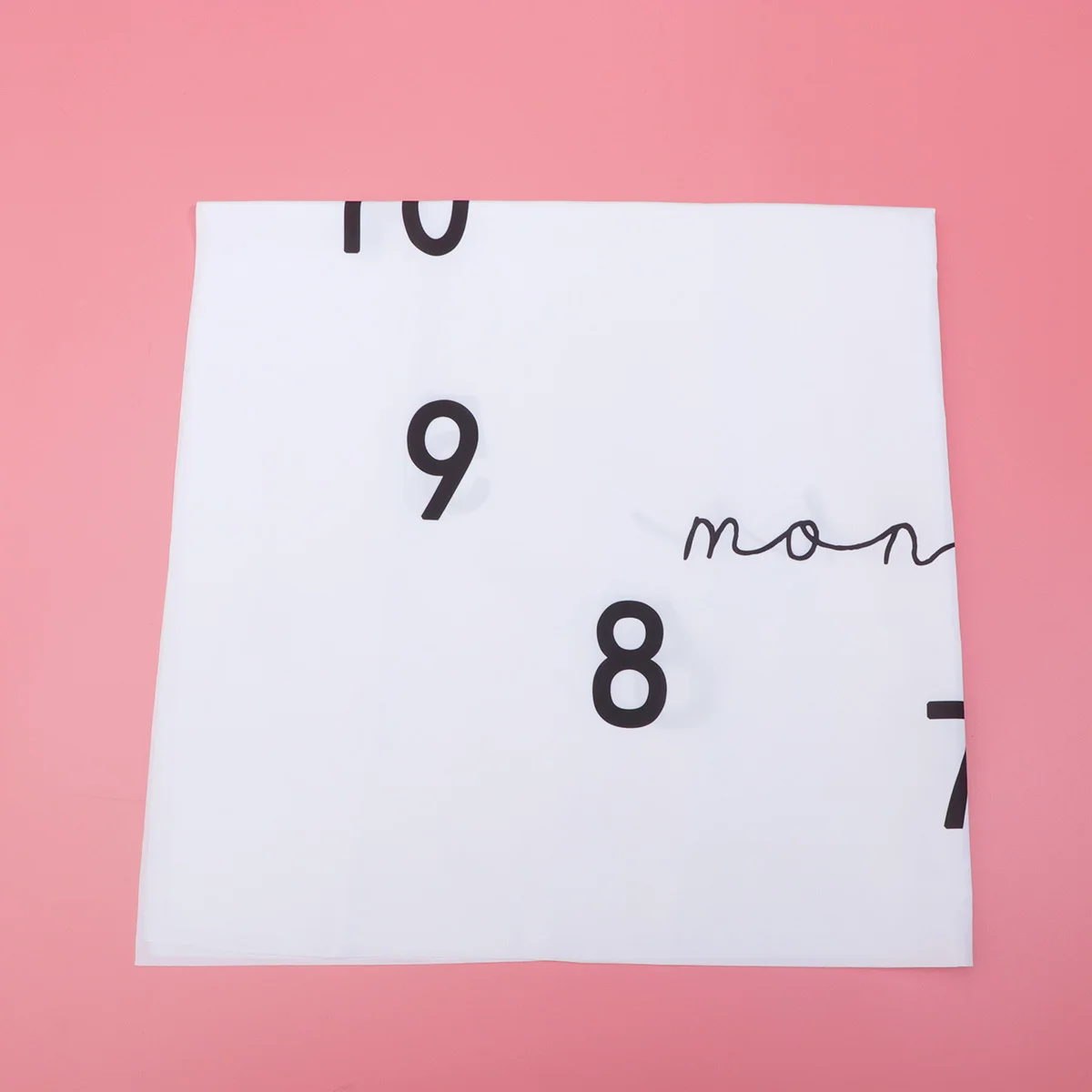 Manta de algodón para bebé, accesorios de fotografía a la moda de 100x100cm, manta para bebé, cubierta para manta para foto de crecimiento mensual - imagen 2