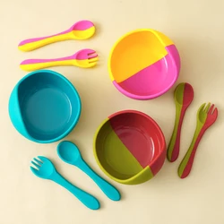 Utensilios de silicona para bebé – Tazón con ventosa y cubiertos
