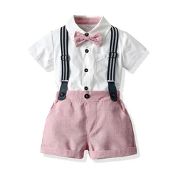 Conjunto niño ceremonia pantalón corto y camisa elegante