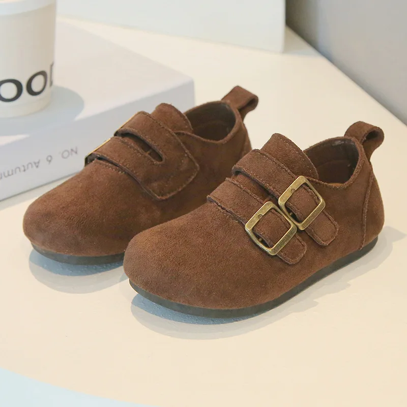 2025 nuevos zapatos de cuero para niños primavera otoño zapatos casuales de punta redonda para niños moda niños niñas zapatos planos Mary Jane de Color sólido - imagen 4