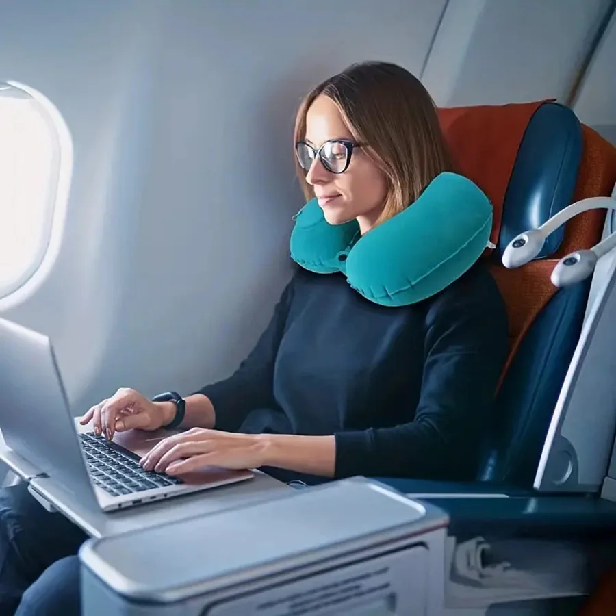 Almohada cervical infantil inflable para viajes y camping - imagen 3