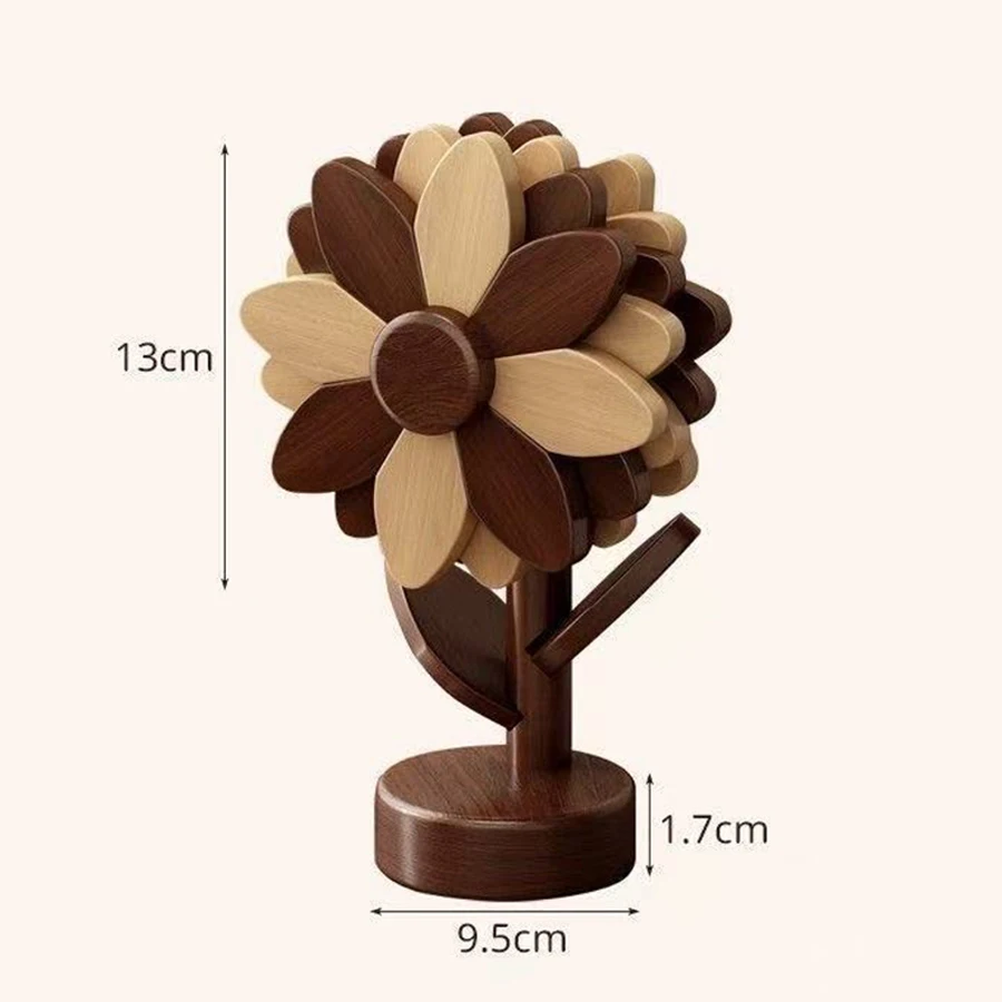Protector de mesa infantil antiescaldado – Posavasos girasol madera - imagen 3
