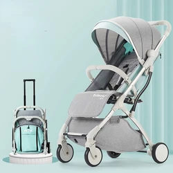 BabyGoo Cochecito ligero portátil con capazo – Ideal para viajar