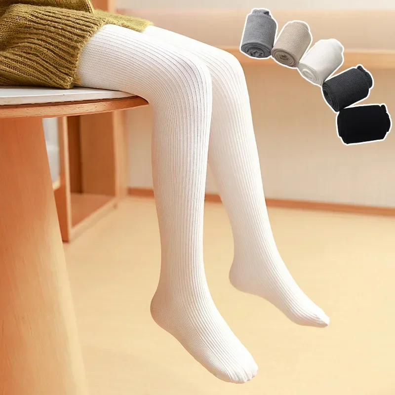 Pantimedias para niña de 3 a 8 años, calcetines de baile verticales blancos, pantimedias para niña, medias para niña, pantimedias para bebé