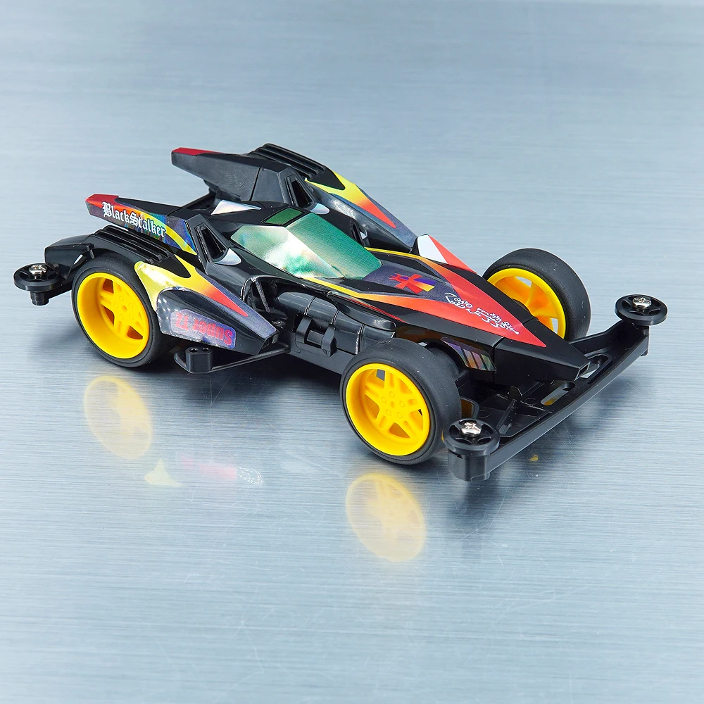 Yang Kai Mini 4WD coche TZ chasis Chase Flecha ruedas grandes juguete de montaje de carcasa negra - imagen 2